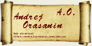 Andrej Orašanin vizit kartica